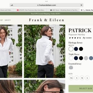 Frank & Eileen White Henley - XS